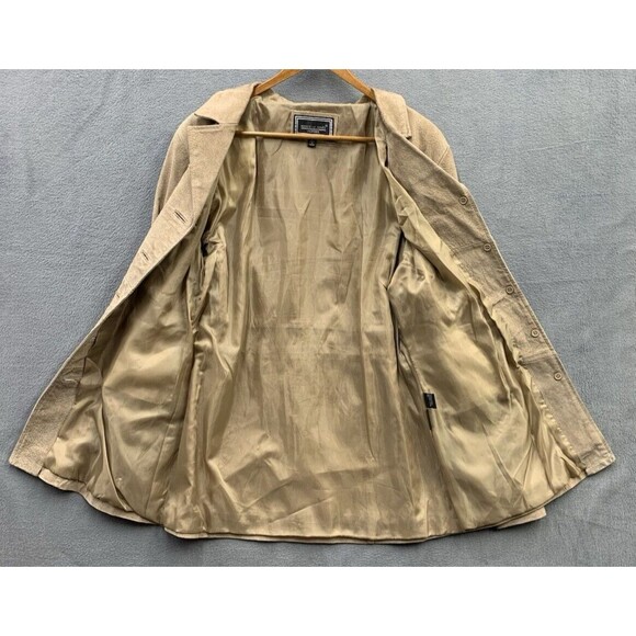 Marcelle Renee Leather Jacket Women’s Large Tan Notch 5 Button Style 2119 - Picture 4 of 16